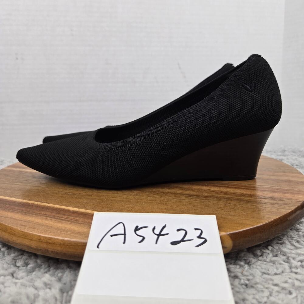 Vivaia Womens 38.5 Aria Pointed Toe Wedge Pro Black Casual Daily Lifestyle Heels